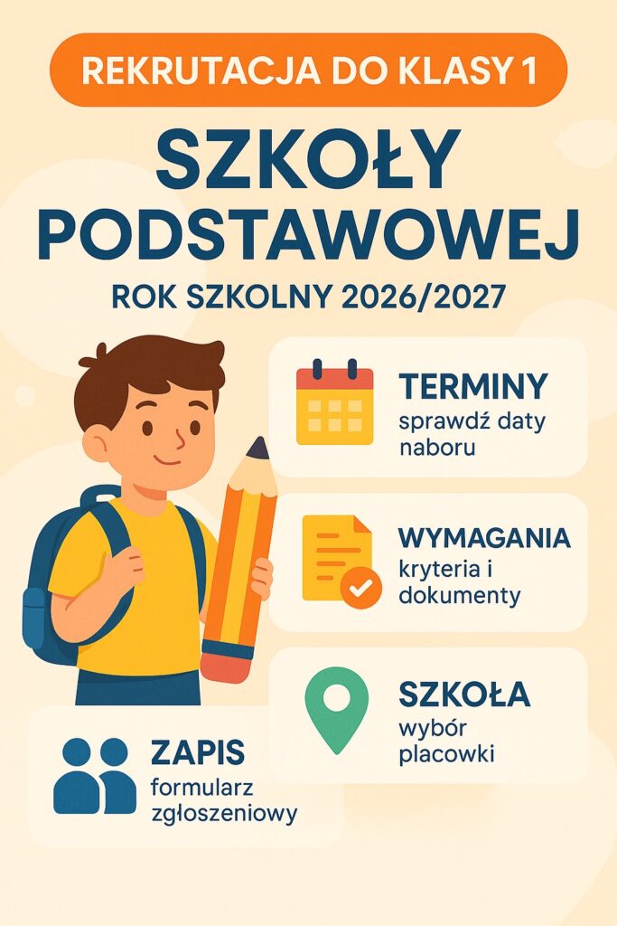 Zdjęcie: NABÓR DO KLAS PIERWSZYCH SZKOŁY PODSTAWOWEJ IM. JANA PAWŁA II W DUCZKACH