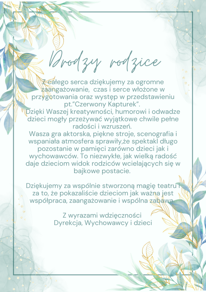 Zdjęcie: PODZIĘKOWANIE